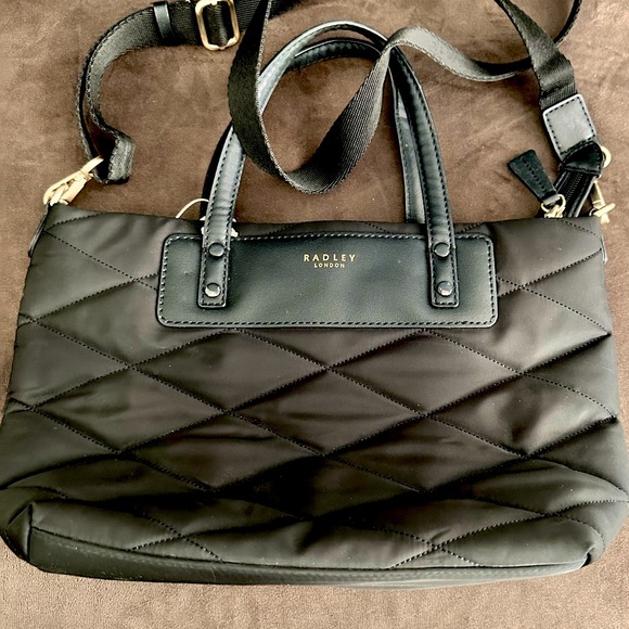 Radley London crossbody bag purse quilted black - Picture 2 of 10